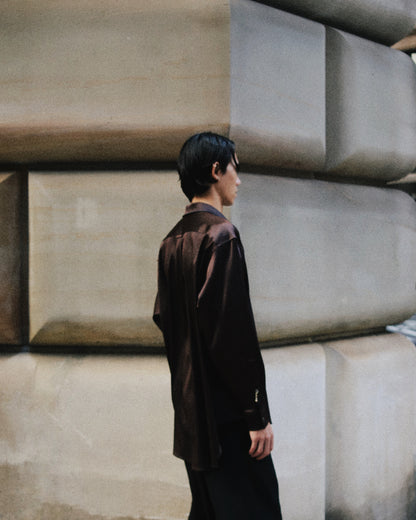 Mogano Délavé Double Weave Button Down