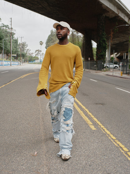 Cotton Silk Waffle LS