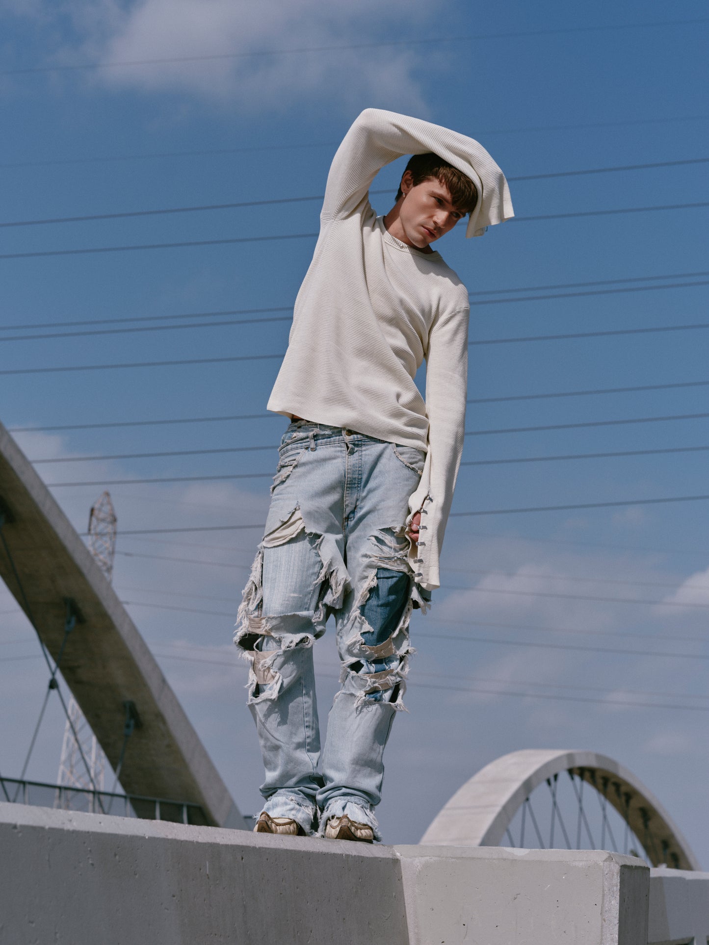 Cotton Silk Waffle LS