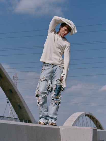 Cotton Silk Waffle LS