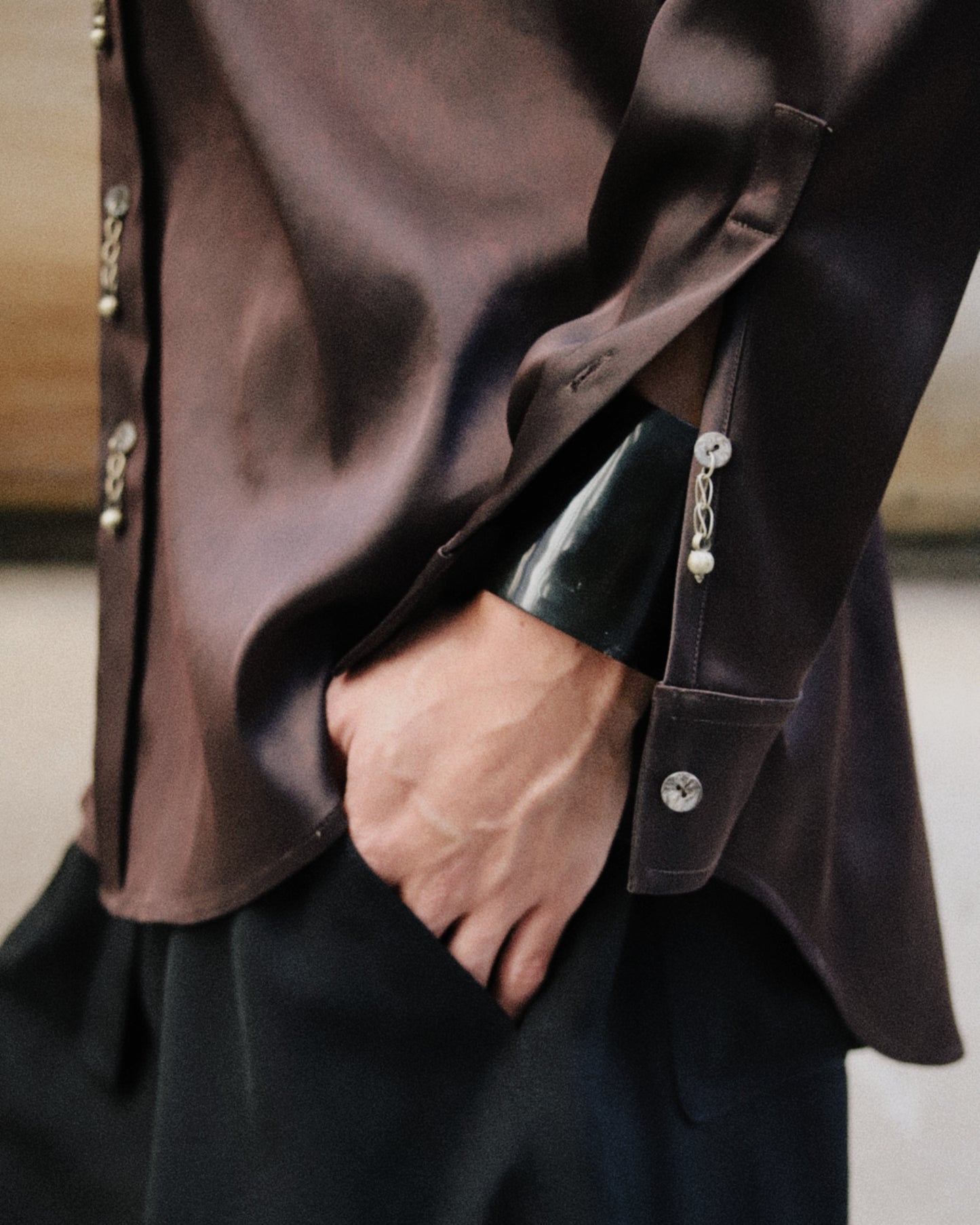 Mogano Délavé Double Weave Button Down