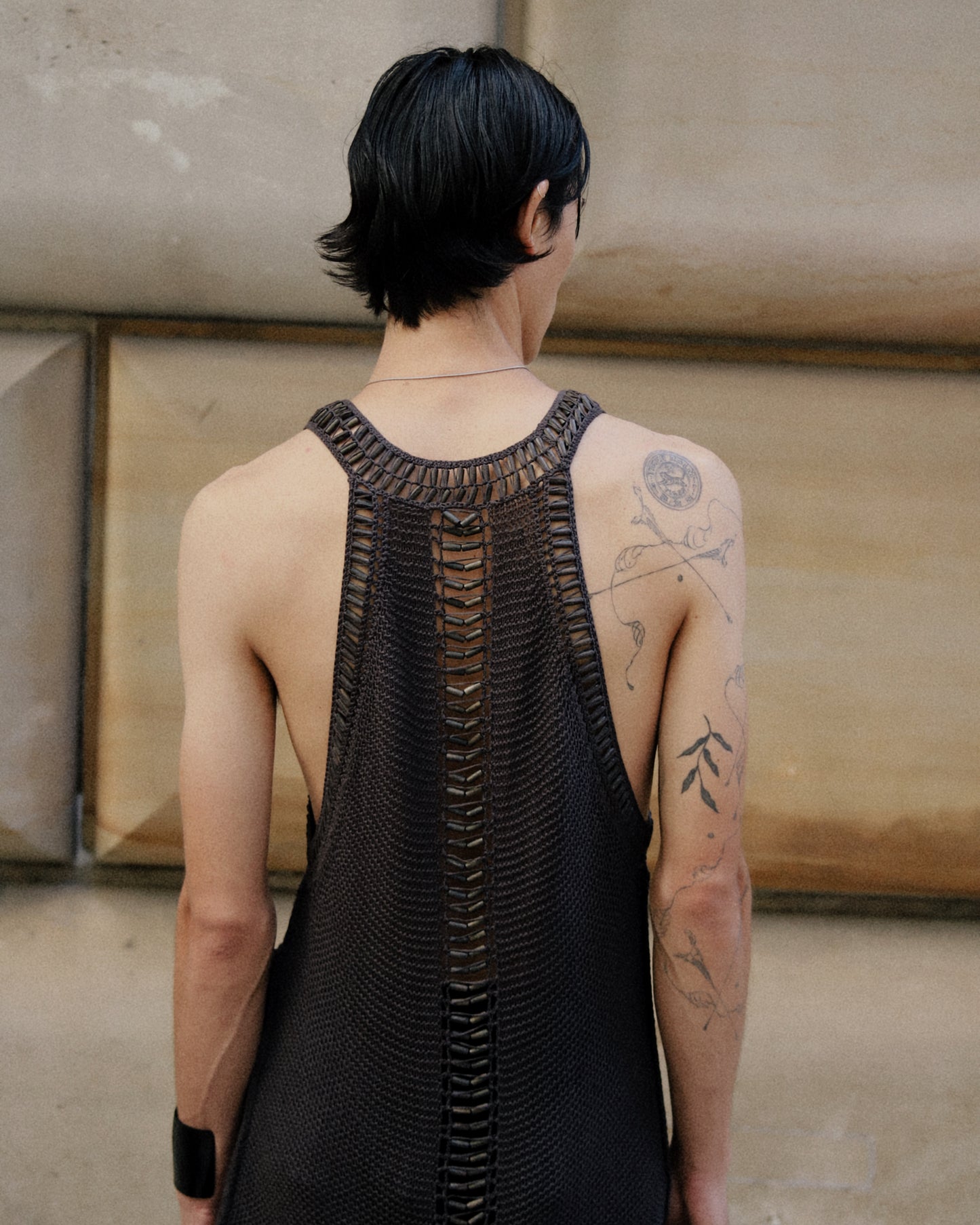 Double-faced Beaded Tank Top