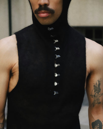 Hooded Mohair Silk Tank