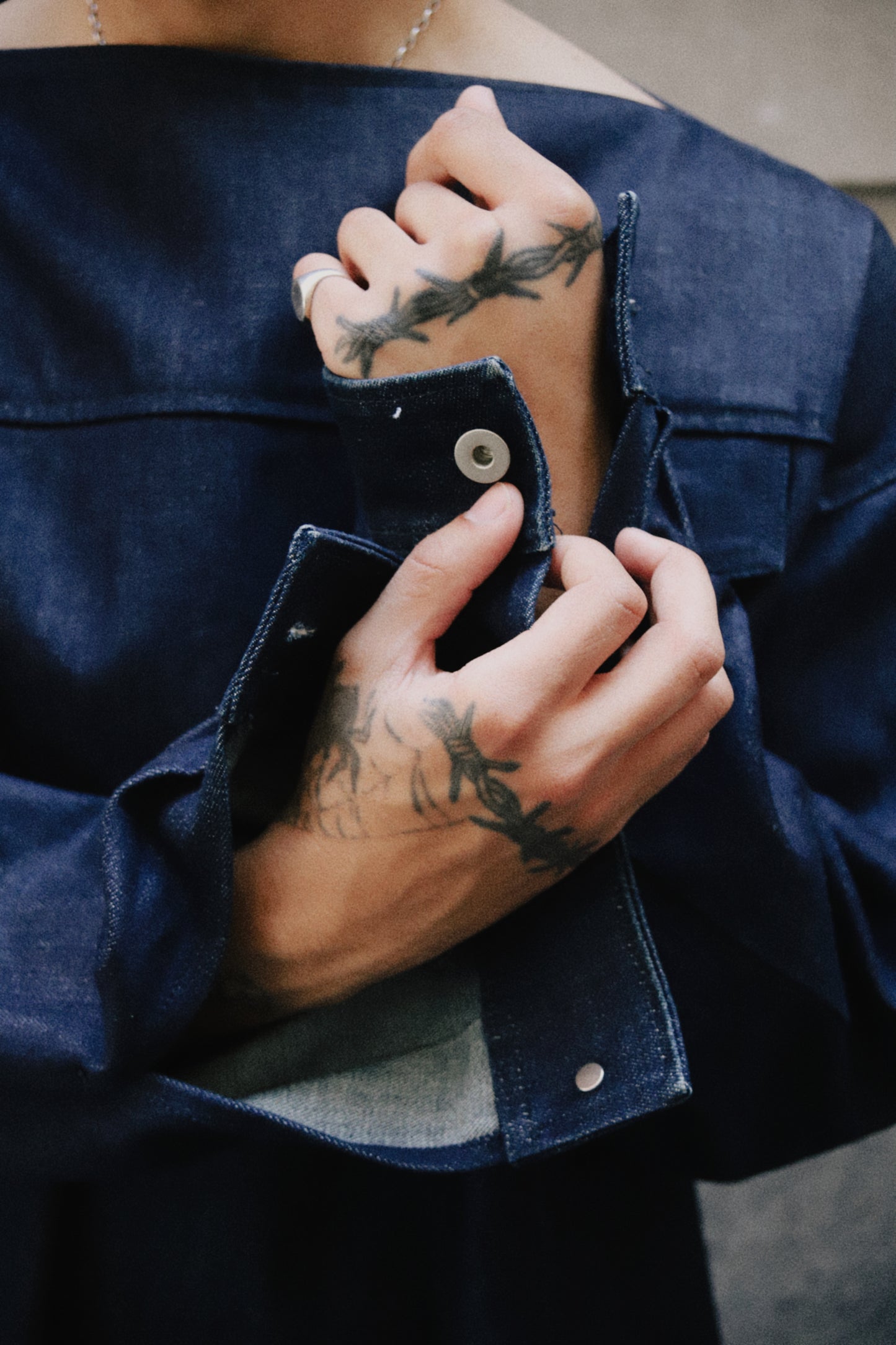 Denim Boatneck Smock