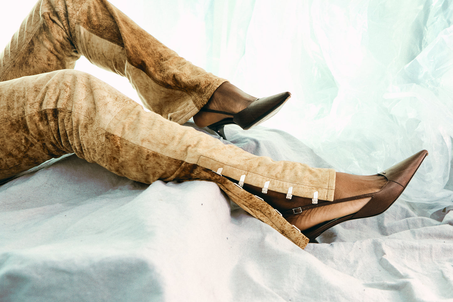 Rhizome Biker Suede Pants